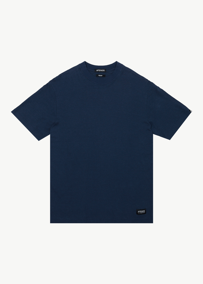 Afends Mens Classic - Hemp Retro Fit Tee - Navy - Sustainable Clothing - Streetwear