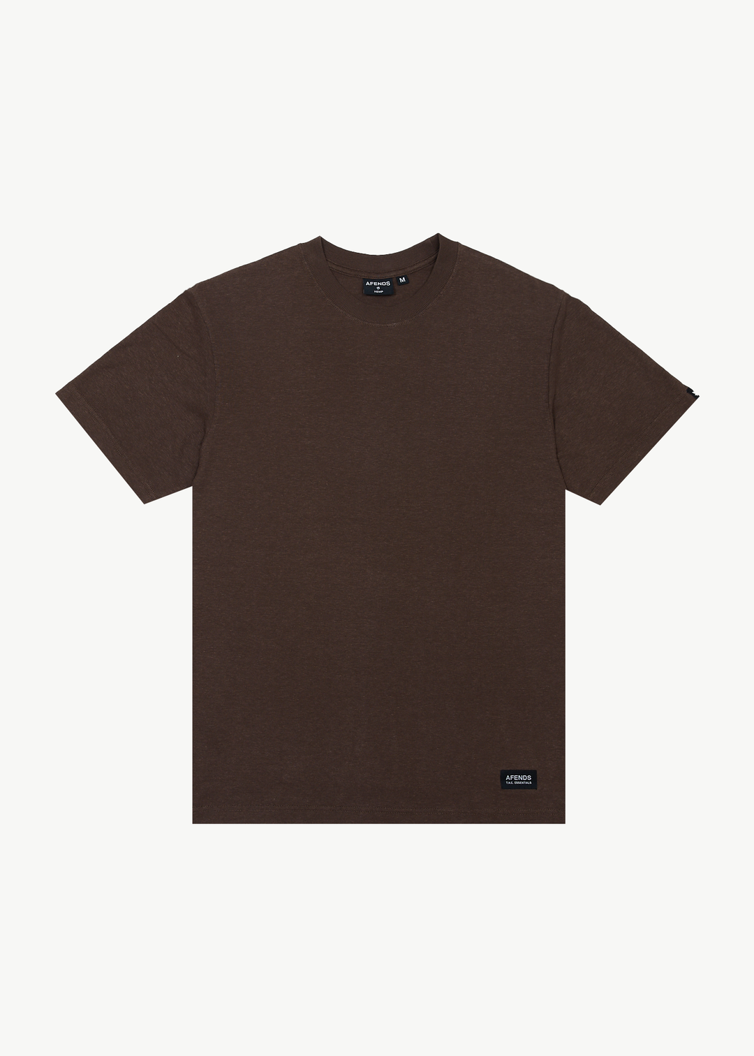 Afends Mens Classic - Hemp Retro Fit Tee - Coffee - Sustainable Clothing - Streetwear