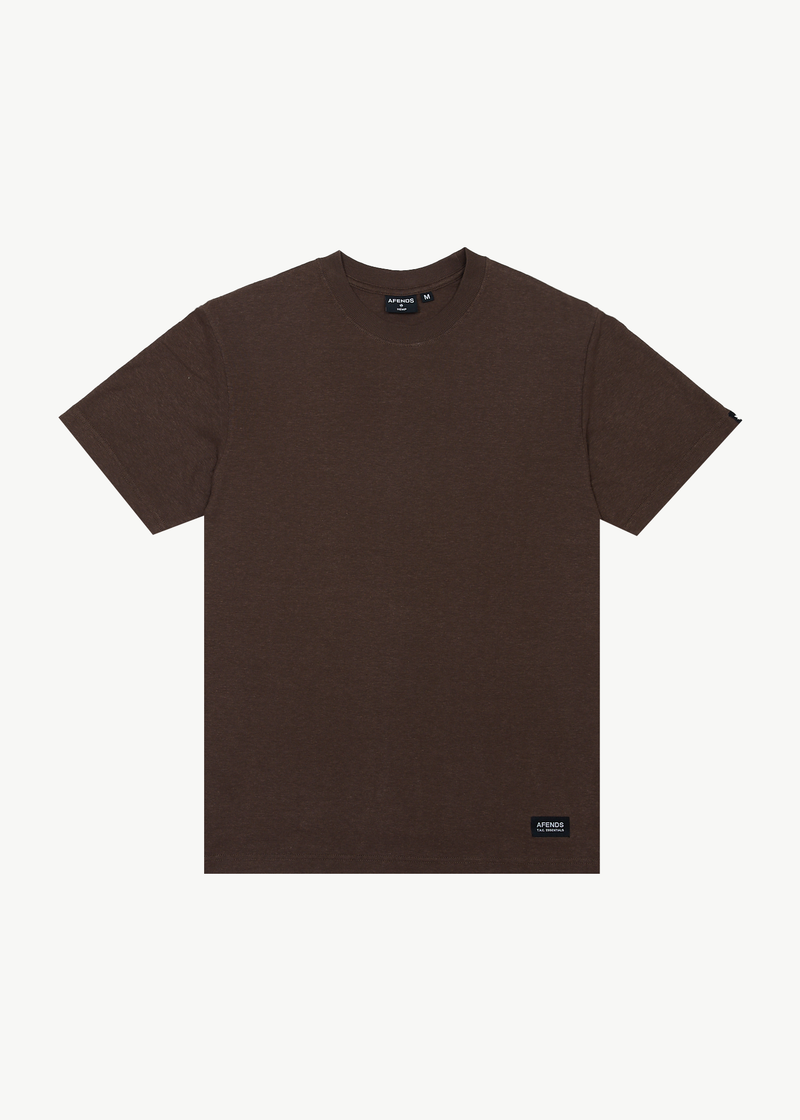 Afends Mens Classic - Hemp Retro Fit Tee - Coffee