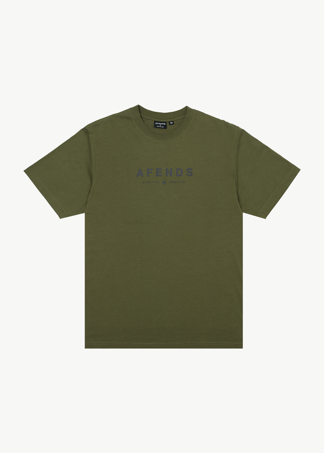 Afends Mens Thrown Out - Retro Fit Tee - Military - Sustainable Clothing - Streetwear