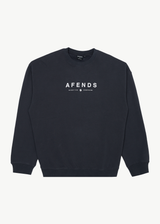 Afends Mens Thrown Out - Crew Neck - Charcoal - Afends mens thrown out   crew neck   charcoal   sustainable clothing   streetwear
