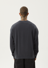 Afends Mens Thrown Out - Crew Neck - Charcoal - Afends mens thrown out   crew neck   charcoal   sustainable clothing   streetwear
