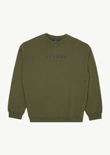 Afends Mens Thrown Out - Crew Neck - Military - Afends mens thrown out   crew neck   military   sustainable clothing   streetwear