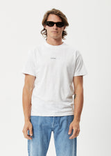 Afends Mens Thc - Hemp Slim Fit T-Shirt - White - Afends mens thc   hemp slim fit t shirt   white   sustainable clothing   streetwear