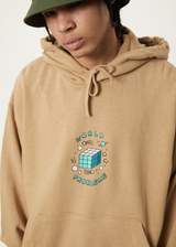 Afends Mens World Problems - Recycled Hoodie - Tan - Afends mens world problems   recycled hoodie   tan   sustainable clothing   streetwear