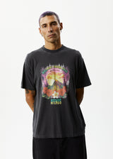 Afends Mens Holiday - Graphic Boxy  T-Shirt - Stone Black - Afends mens holiday   graphic boxy  t shirt   stone black   sustainable clothing   streetwear