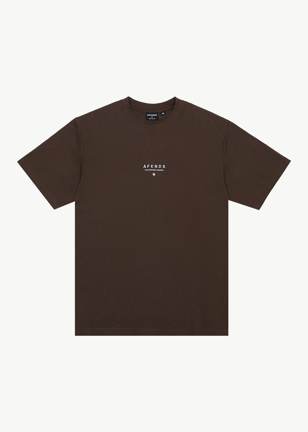 Afends Mens Space - Retro Fit Tee - Coffee - Sustainable Clothing - Streetwear