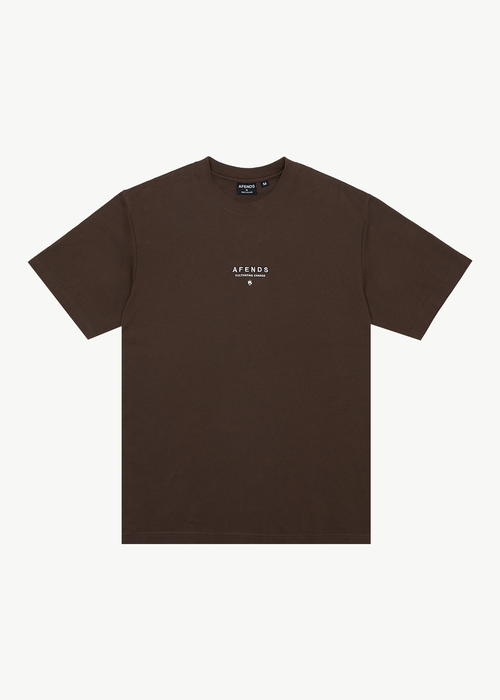 Afends Mens Space - Retro Fit Tee - Coffee