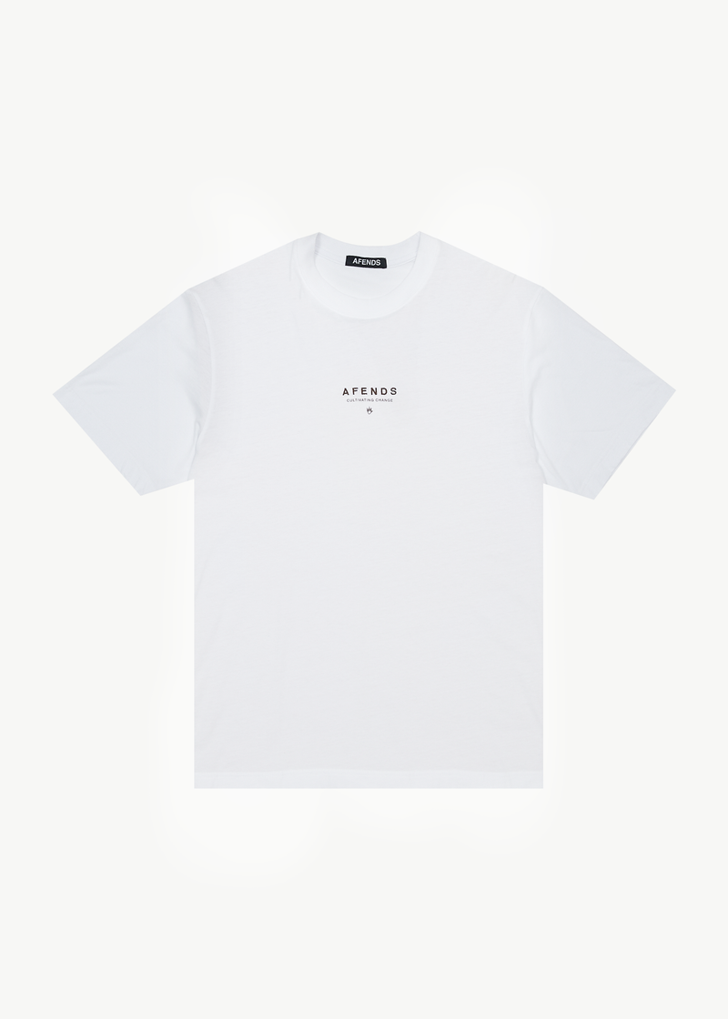 Afends Mens Space - Retro Fit Tee - White