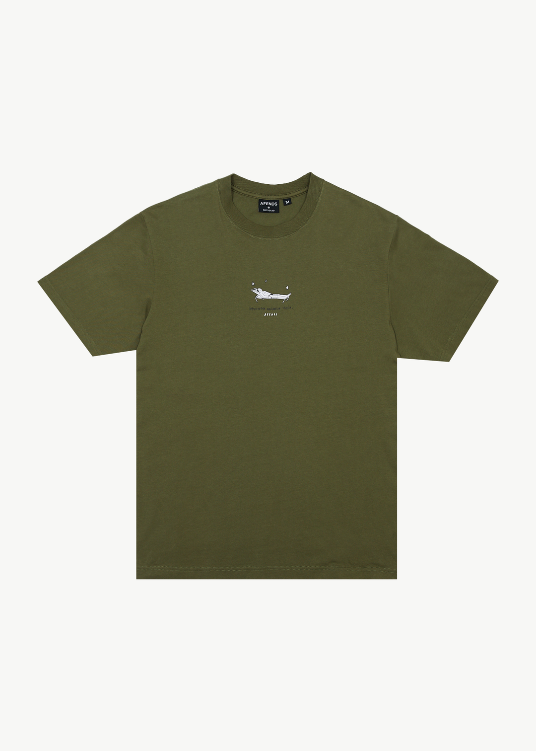 Afends Mens Relaxed - Retro Fit Tee - Military - Sustainable Clothing - Streetwear