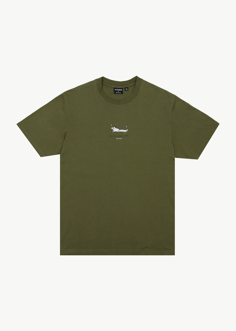 Afends Mens Relaxed - Retro Fit Tee - Military