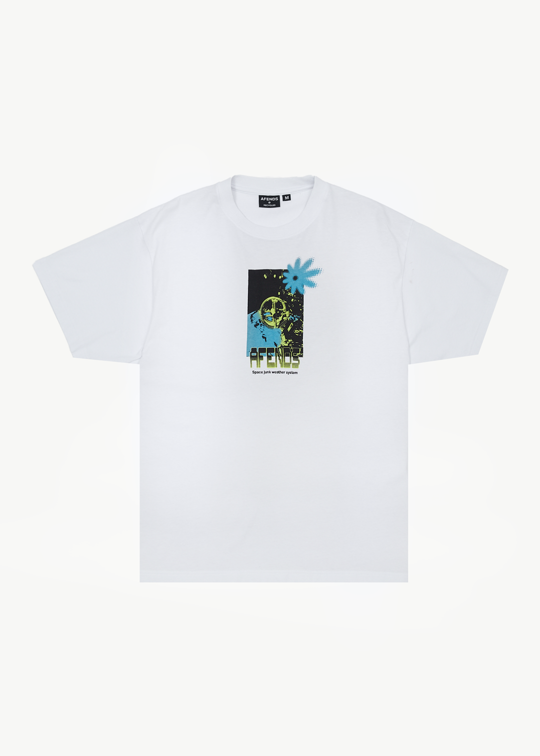 Afends Mens Space Junk - Boxy Fit Tee - White - Sustainable Clothing - Streetwear