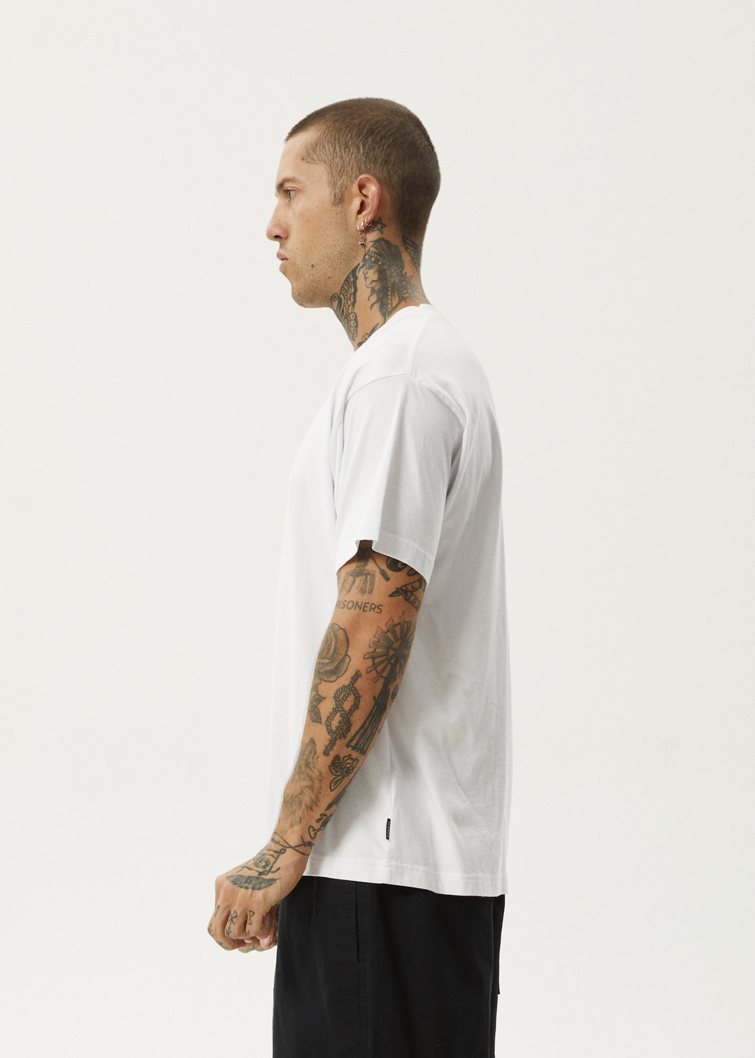 Afends Mens Space Junk - Boxy Fit Tee - White - Sustainable Clothing - Streetwear