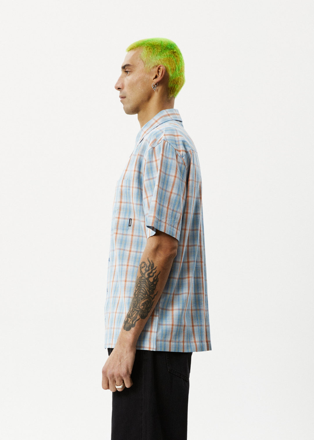 Afends Mens Position - Short Sleeve Shirt - Lake Check - Sustainable Clothing - Streetwear