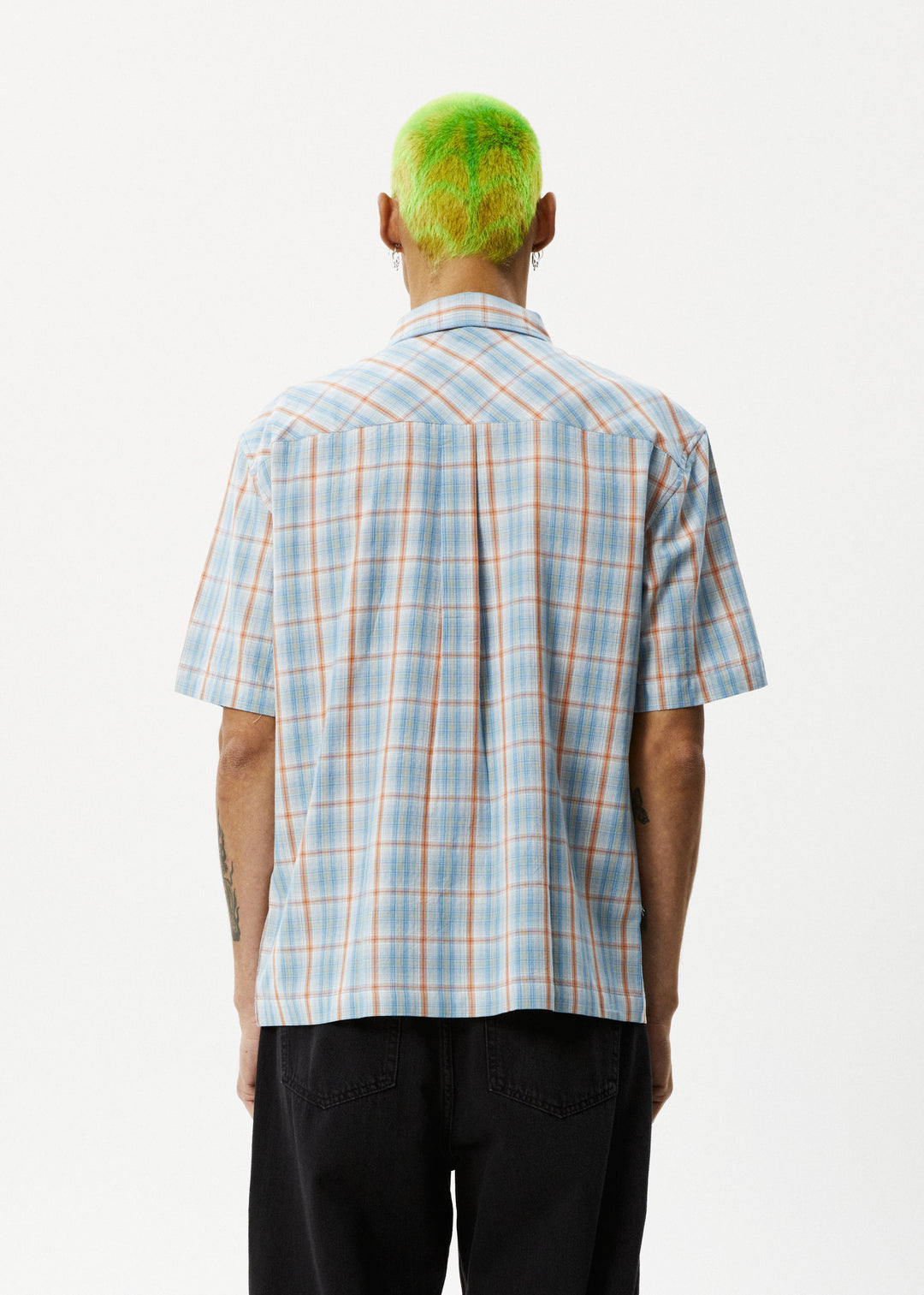 Afends Mens Position - Short Sleeve Shirt - Lake Check - Sustainable Clothing - Streetwear