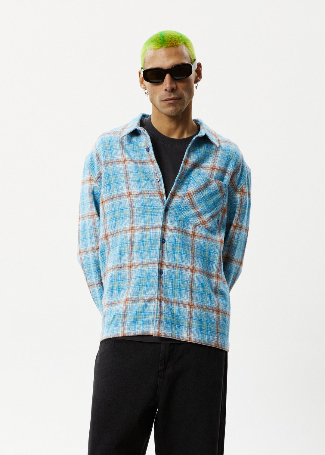 Afends Mens Position - Flannel Shirt - Lake Check - Sustainable Clothing - Streetwear