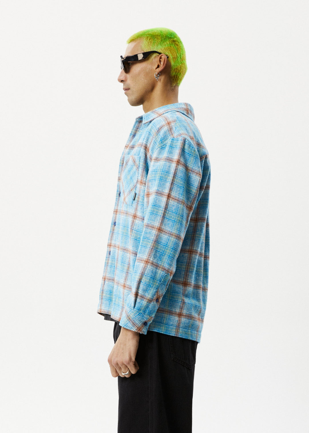 Afends Mens Position - Flannel Shirt - Lake Check - Sustainable Clothing - Streetwear