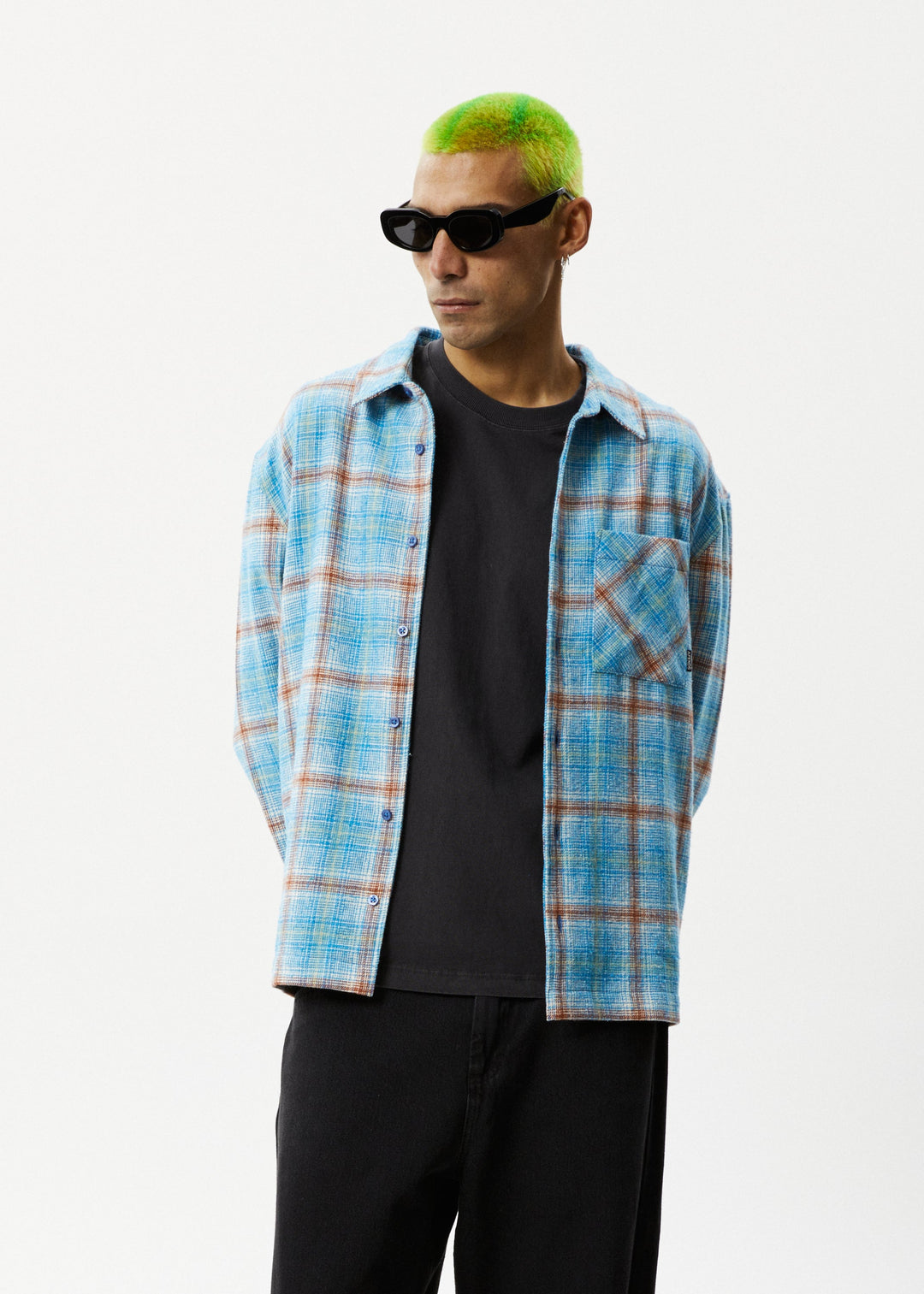 Afends Mens Position - Flannel Shirt - Lake Check - Sustainable Clothing - Streetwear