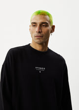 Afends Mens Space - Crew Neck - Black - Afends mens space   crew neck   black   sustainable clothing   streetwear