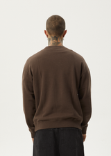 Afends Mens Space - Crew Neck - Coffee - Afends mens space   crew neck   coffee   sustainable clothing   streetwear