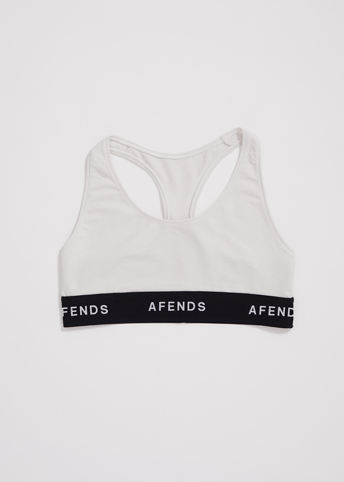 Afends Womens Molly - Hemp Sports Crop - Off White - Sustainable Clothing - Streetwear