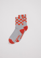 Afends Unisex Operator - Recycled Crew Socks - Coral - Afends unisex operator   recycled crew socks   coral   sustainable clothing   streetwear