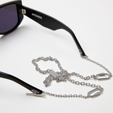 Afends Unisex Afends x F+H - Sunglasses Chain - Oxidised Sterling Silver Plating - Afends unisex afends x f+h   sunglasses chain   oxidised sterling silver plating   sustainable clothing   streetwear