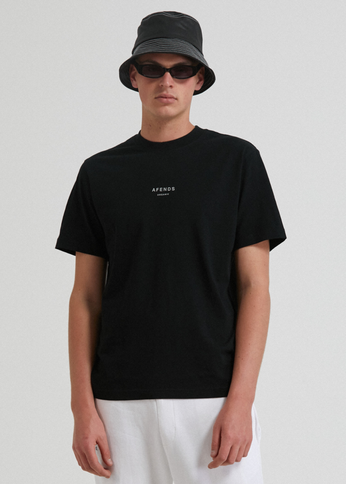 Afends Unisex Solitude - Unisex Organic Retro T-Shirt - Black - Sustainable Clothing - Streetwear
