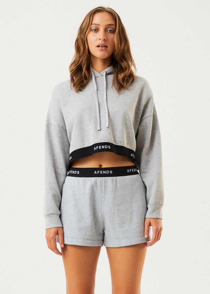 Afends Womens Homebound - Hemp Sweat Shorts - Shadow Grey Marle - Sustainable Clothing - Streetwear