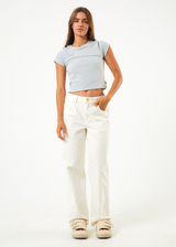 Afends Womens Bella - Organic Denim Baggy Jeans - Off White - Afends womens bella   organic denim baggy jeans   off white   sustainable clothing   streetwear
