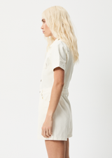 Afends Womens Junie - Organic Denim Playsuit - Off White - Afends womens junie   organic denim playsuit   off white   sustainable clothing   streetwear
