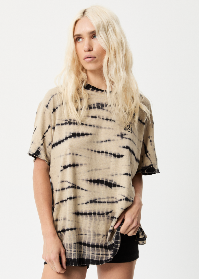 Afends Womens Glazing Up - Hemp Washed Oversized T-Shirt - Clay - Sustainable Clothing - Streetwear
