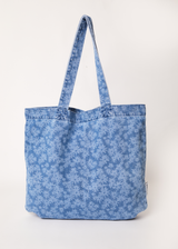 Afends Unisex Fink - Hemp Denim Tote Bag - Worn Blue Daisy - Afends unisex fink   hemp denim tote bag   worn blue daisy   sustainable clothing   streetwear