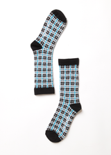 Afends Unisex Checkers - Recycled Crew Socks - Black - Afends unisex checkers   recycled crew socks   black   sustainable clothing   streetwear