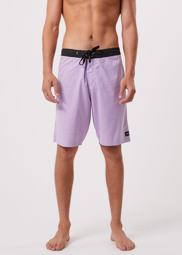 Afends Mens Surf Related - Hemp Fixed Waist Boardshorts - Orchid - Sustainable Clothing - Streetwear