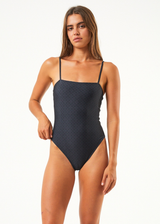 Afends Womens Samia - Recycled One Piece Swimsuit - Black - Afends womens samia   recycled one piece swimsuit   black   sustainable clothing   streetwear