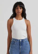 Afends Womens Lydia - Hemp Ribbed Singlet - Off White - Afends womens lydia   hemp ribbed singlet   off white   sustainable clothing   streetwear