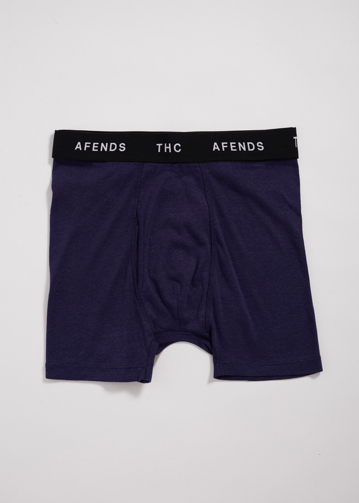 Afends Mens Basis - Hemp Boxer Briefs - Midnight - Sustainable Clothing - Streetwear