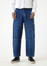 Afends Mens Richmond - Hemp Denim Baggy Workwear Jeans - Original Rinse - Afends mens richmond   hemp denim baggy workwear jeans   original rinse   sustainable clothing   streetwear