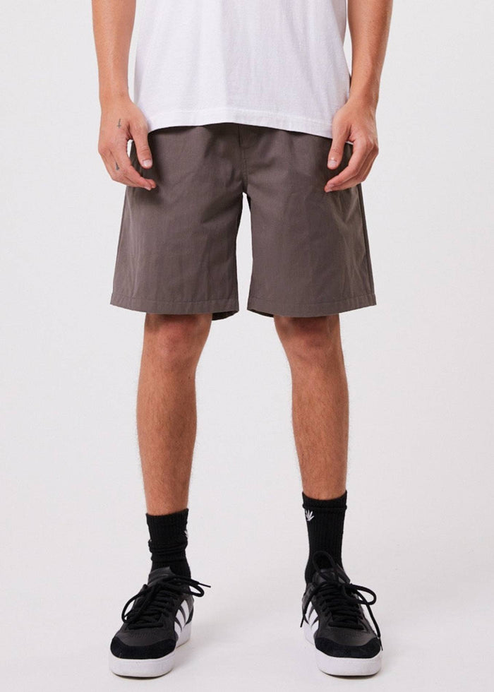 Afends Mens Ninety Twos - Recycled Fixed Waist Shorts - Beechwood - Sustainable Clothing - Streetwear