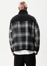 Afends Mens Nobody - Recycled Fleece Pullover - Black Check - Afends mens nobody   recycled fleece pullover   black check   sustainable clothing   streetwear