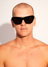 Afends Unisex Sundae Driver - Sunglasses - Gloss Black - Afends unisex sundae driver   sunglasses   gloss black   sustainable clothing   streetwear