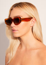 Afends Unisex Super Haze - Sunglasses - Clear Orange - Afends unisex super haze   sunglasses   clear orange   sustainable clothing   streetwear