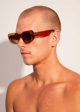 Afends Unisex Super Haze - Sunglasses - Clear Orange - Afends unisex super haze   sunglasses   clear orange   sustainable clothing   streetwear