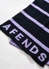 Afends Unisex Donnie - Hemp Knit Striped Scarf - Black - Afends unisex donnie   hemp knit striped scarf   black   sustainable clothing   streetwear