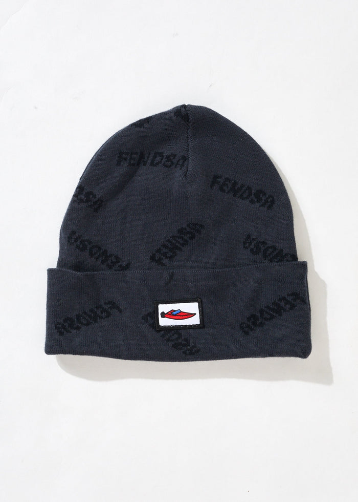 Afends Unisex Fendsa - Recycled Knit Beanie - Charcoal - Sustainable Clothing - Streetwear