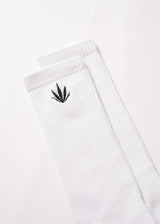 Afends Unisex Happy Hemp - Socks One Pack - White - Afends unisex happy hemp   socks one pack   white   sustainable clothing   streetwear