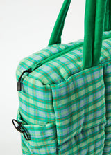 Afends Unisex Tully - Hemp Check Puffer Bag - Forest Check - Afends unisex tully   hemp check puffer bag   forest check   sustainable clothing   streetwear