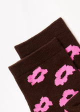 Afends Unisex Digital Holiday - Recycled Crew Socks - Coffee - Afends unisex digital holiday   recycled crew socks   coffee   sustainable clothing   streetwear