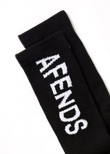 Afends Unisex Spaced Out - Recycled Crew Socks - Black - Afends unisex spaced out   recycled crew socks   black   sustainable clothing   streetwear
